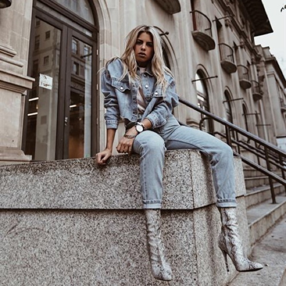 [ nwt ] Topshop Bleached Hacked Denim Jacket - Picture 3 of 8